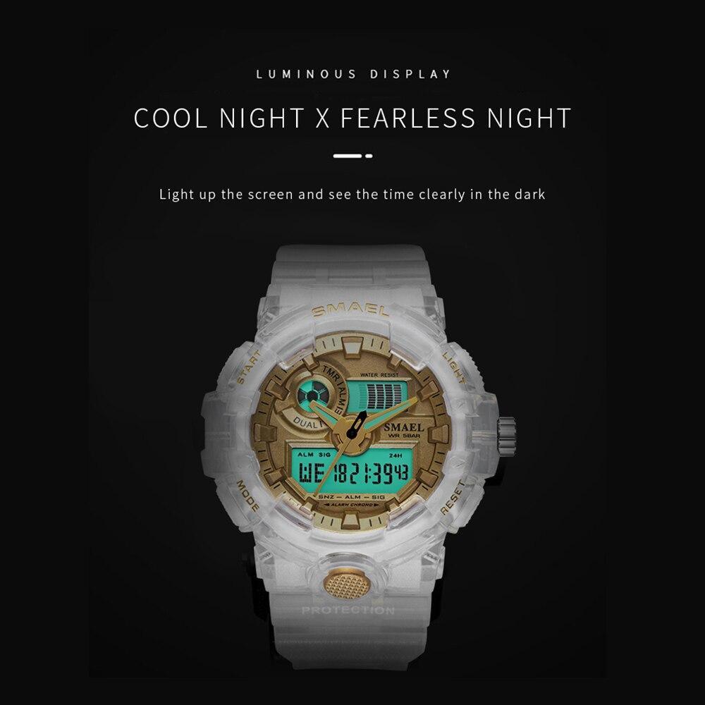 Sport Digital Watch for Men and Woman With Luminous Dual Time Waterproof 5 Bar Modern Men's Military Wristwatch WIth Night Mode