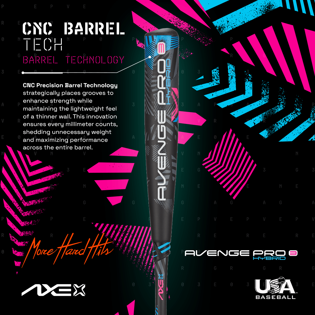 Axe Avenge Pro 3 Hybrid USA Baseball Bat , -5