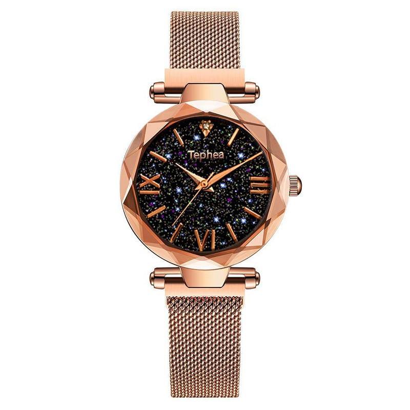 New STEVVEX Luxury Women Watches Magnetic Starry Sky Quartz Wristwatch Fashion Ladies Style Wrist Watch For Women and Girls
