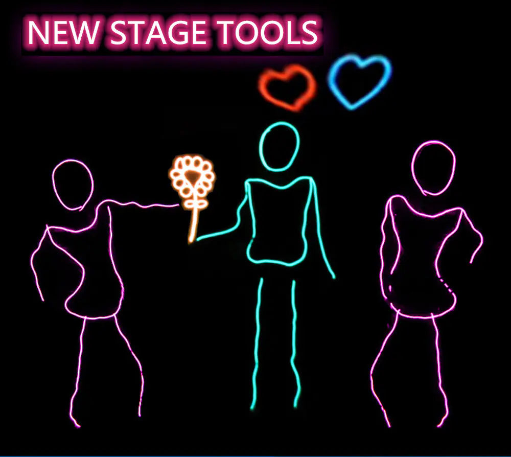 Custom Glow-in-the-Dark Couple Stage Costumes