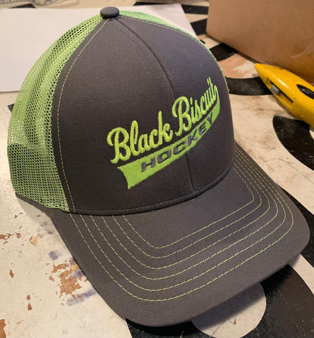 BB Hockey Charcoal/Neon Green