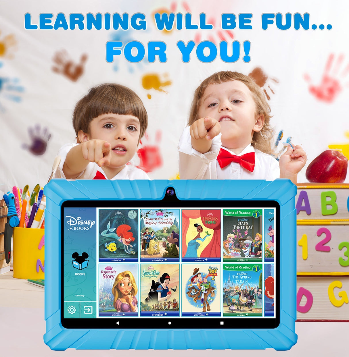 Contixo V8-2 7" Kids Tablet, Headphones, & Tablet Bag Bundle