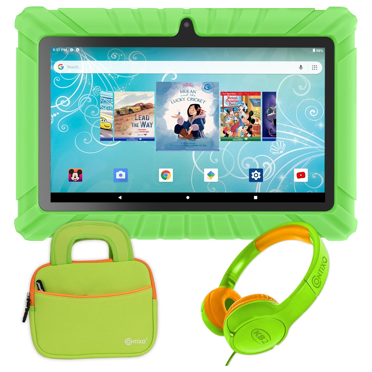 Contixo V8-2 7" Kids Tablet, Headphones, & Tablet Bag Bundle