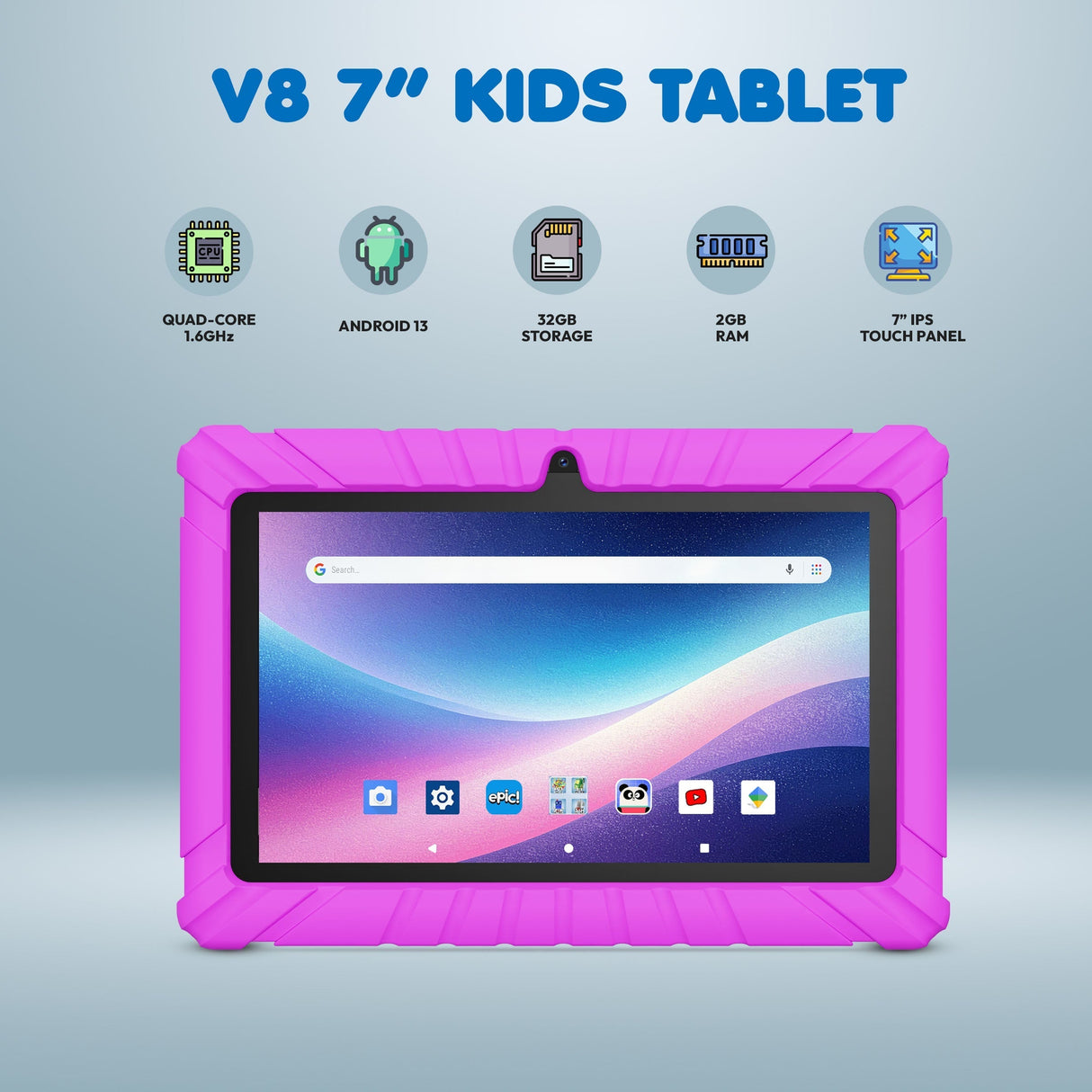 Contixo V8 7" Kids Tablet With Kids Bluetooth Karaoke and Two Microphones