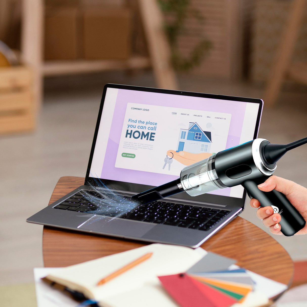 2-in-1 Mini Wireless Vacuum Cleaner & Air Duster – Powerful, Portable & Rechargeable by Pursonic