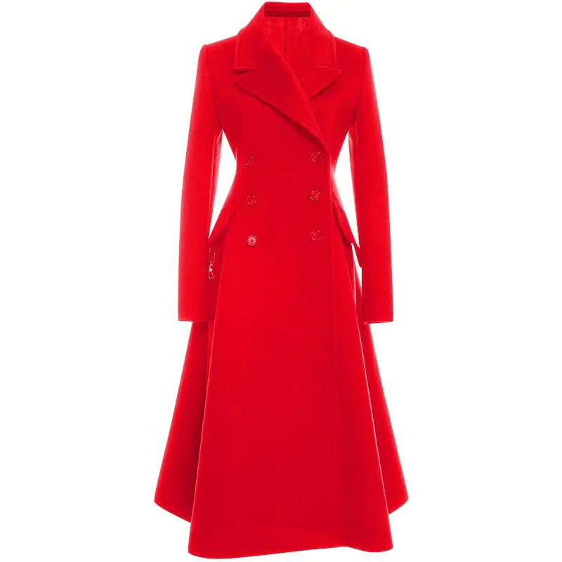 Elegant Slim Fit Women's Wool Coat