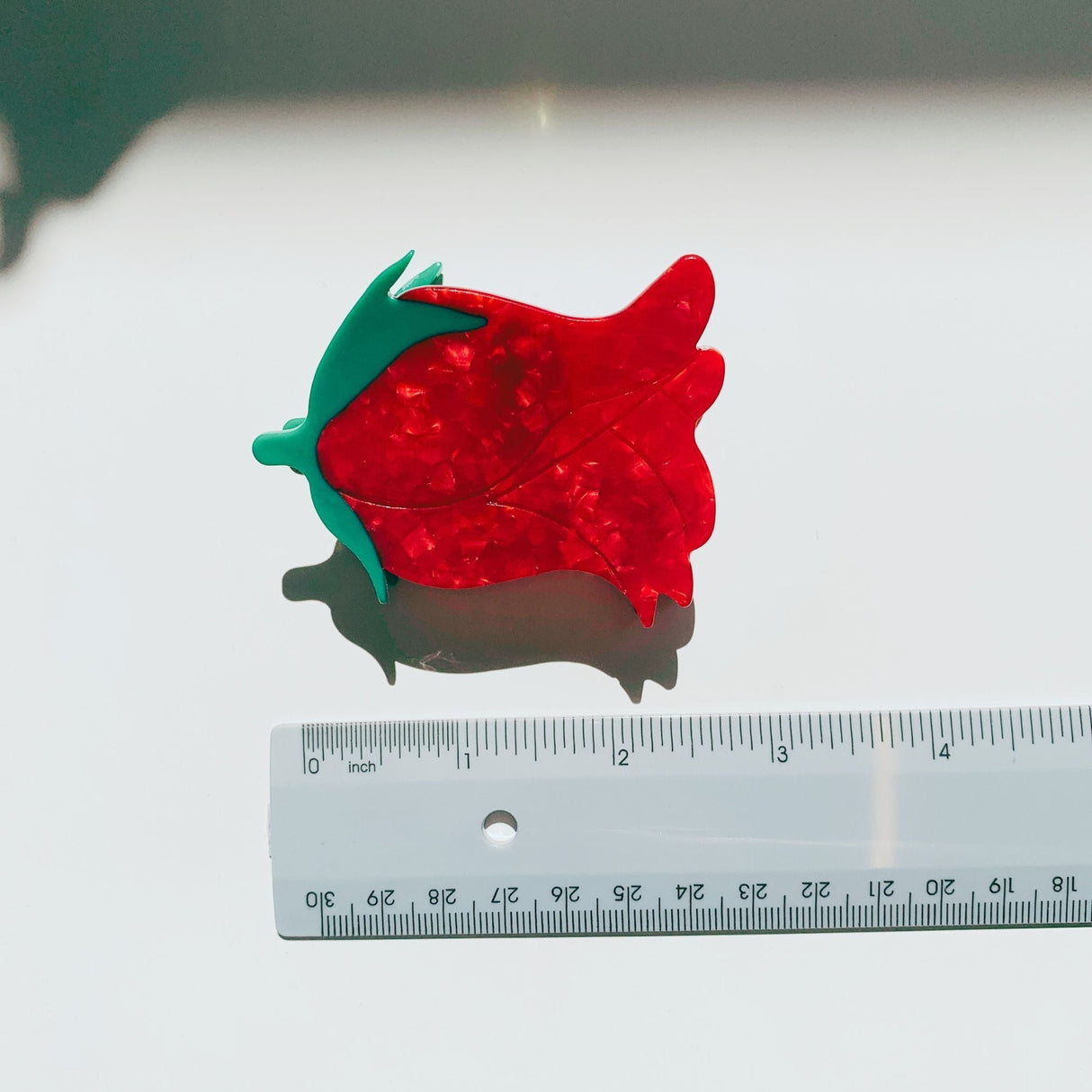 Velvet Claws Small Hair Clip | Red Rosebud Hair Claw