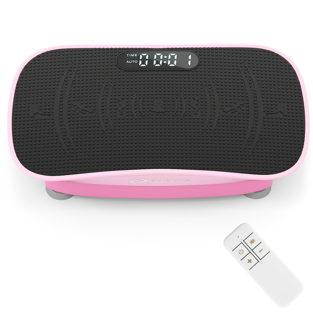 Vibration Plate Exercise Machine for Lymphatic Drainage and Weight Loss with 10 Speed Intensities-Pink