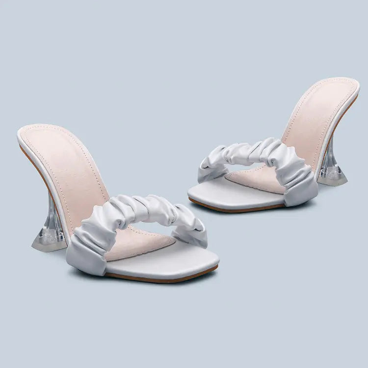 Elegant Casual Pleated Wine Glass Sandals for Fashion