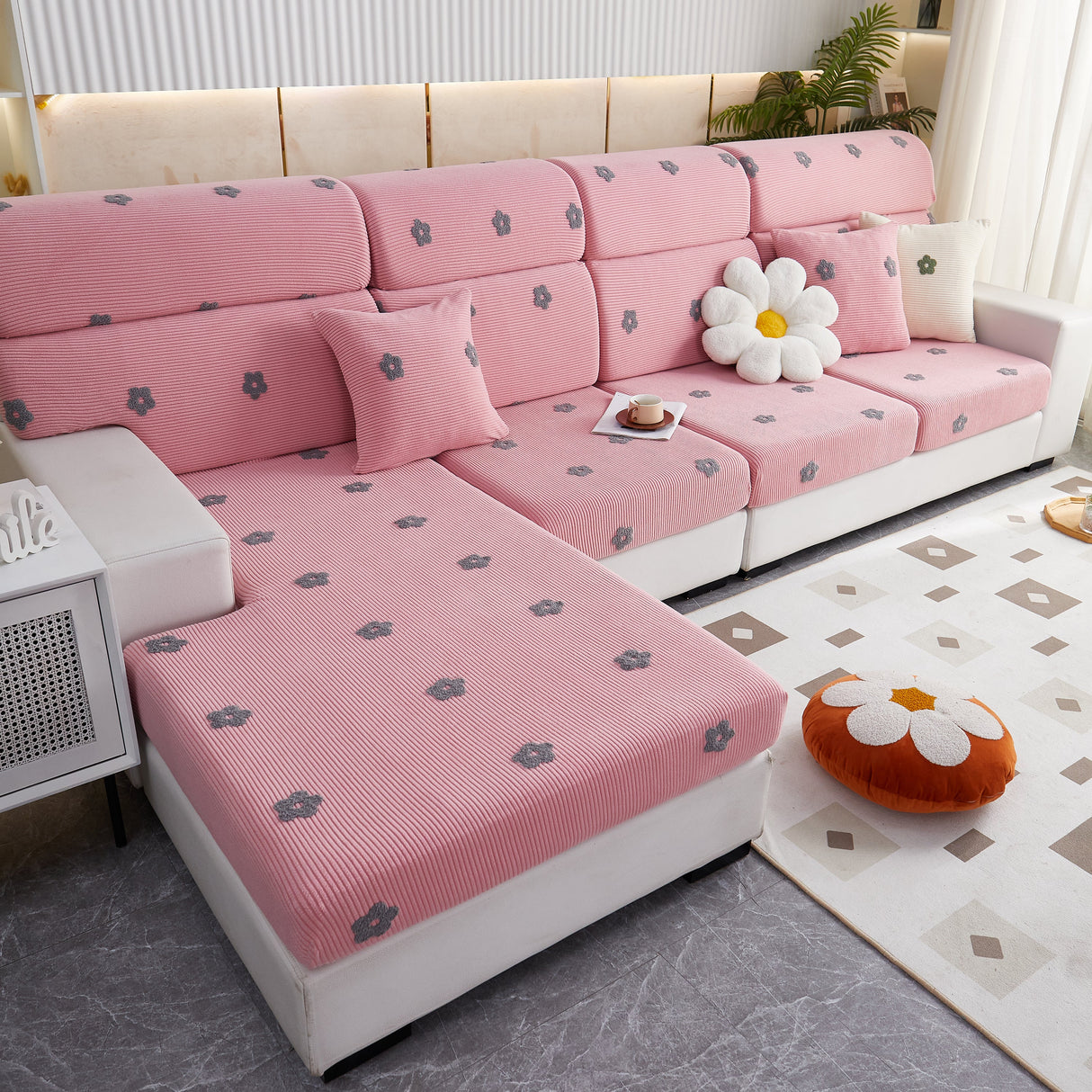 Polar Fleece Sofa Cushion Covers for Sofa 1/2/3/4 Seater, Best Seat Covers for Dogs, Pet Couch Protector