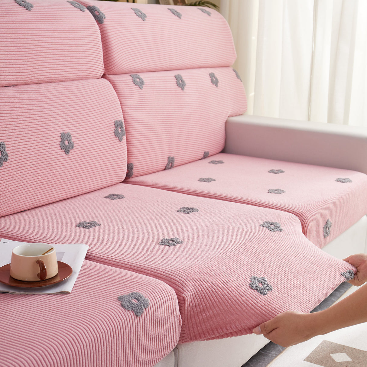 Polar Fleece Sofa Cushion Covers for Sofa 1/2/3/4 Seater, Best Seat Covers for Dogs, Pet Couch Protector