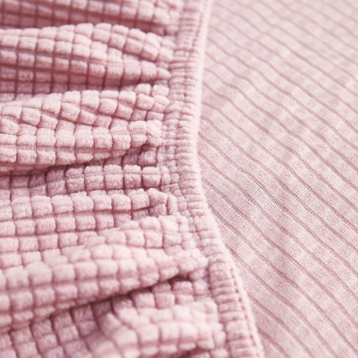 Grid Textured Stretch Sofa Cover, Soft Elastic Slipcover for Couch Protection