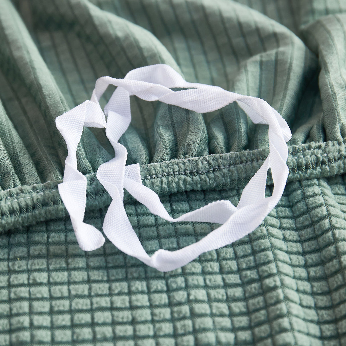 Grid Textured Stretch Sofa Cover, Soft Elastic Slipcover for Couch Protection