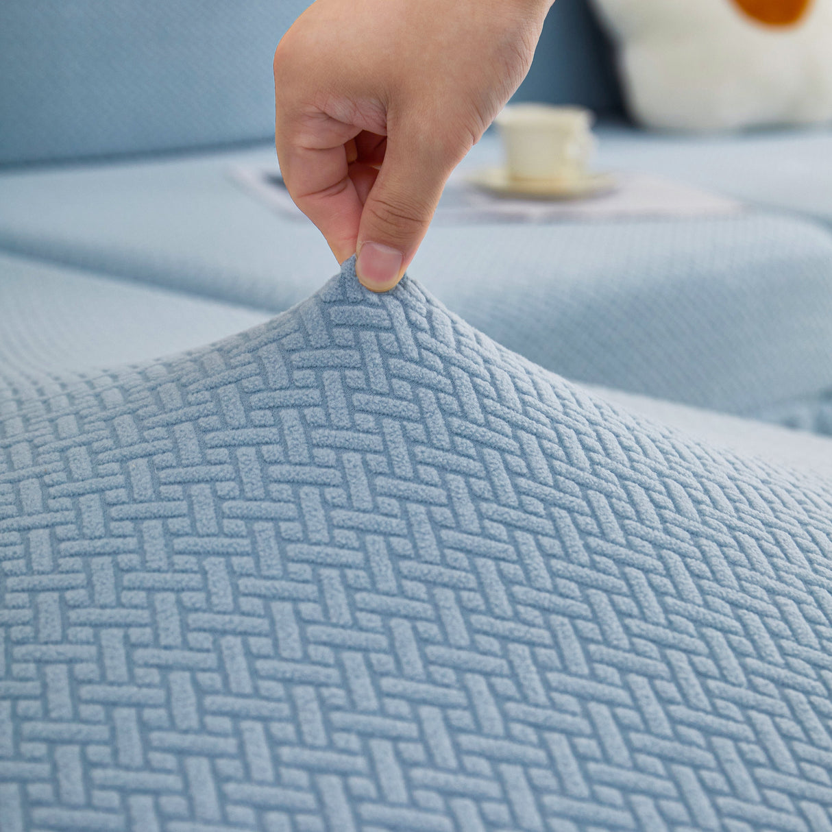 Tailored Sofa Cushion Covers Stretch Couch Seat Covers with Skirt for Sectional Sofas