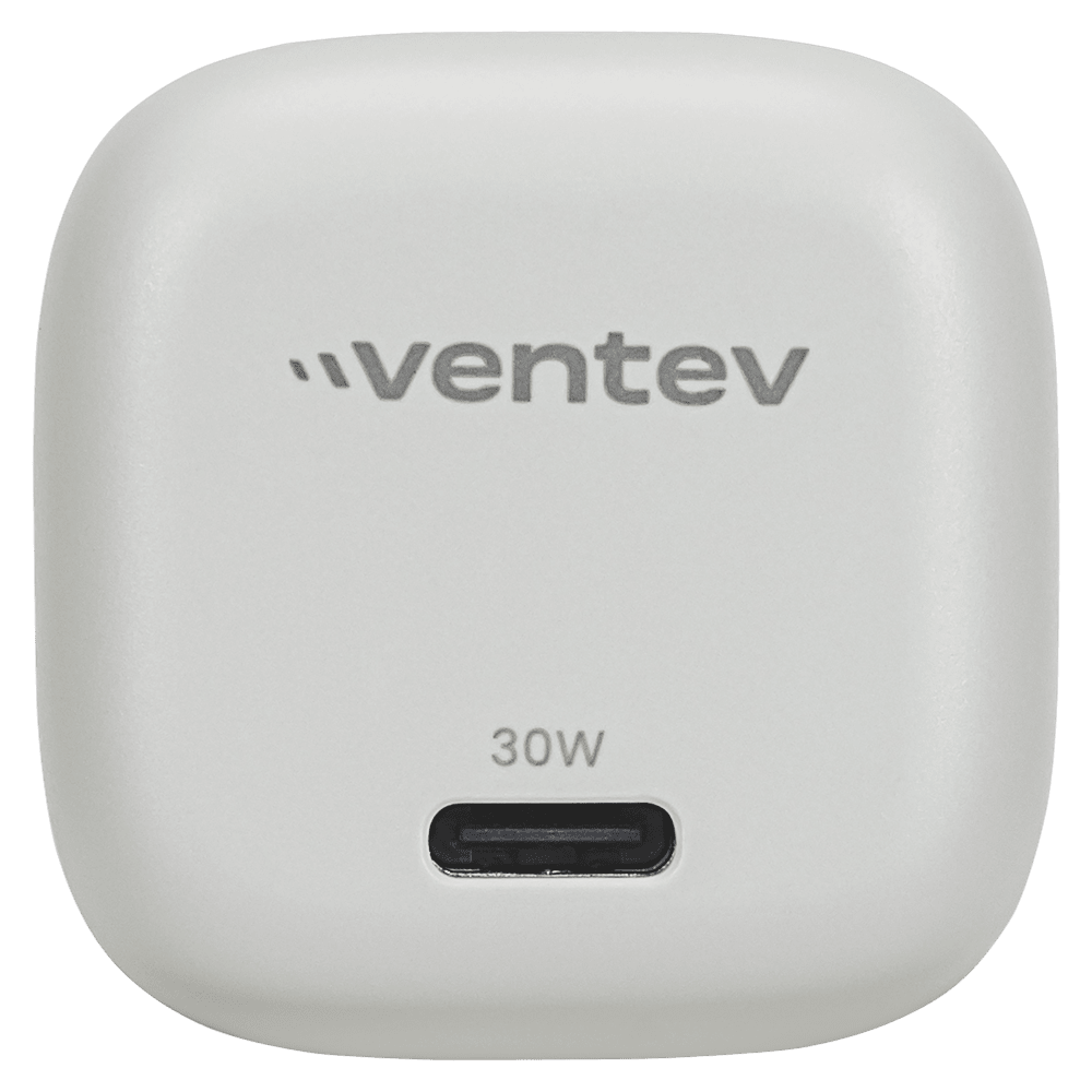 Ventev 30W ULTRAFAST USB C Universal GaN Mini Wall Charger and USB C to USB C Cable by Ventev
