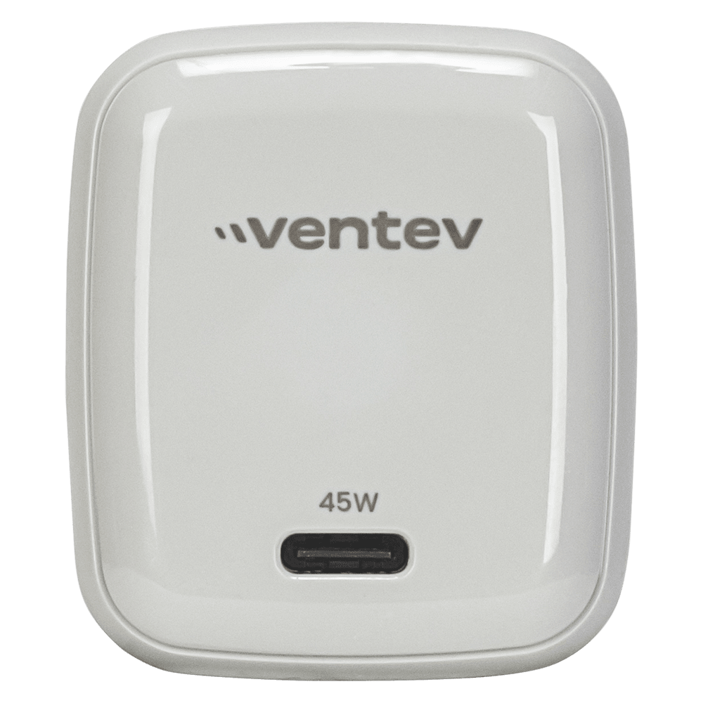 Ventev 45W USB-C GaN Mini Wall Charger w/ 5A USB-C to USB-C Cable by Ventev