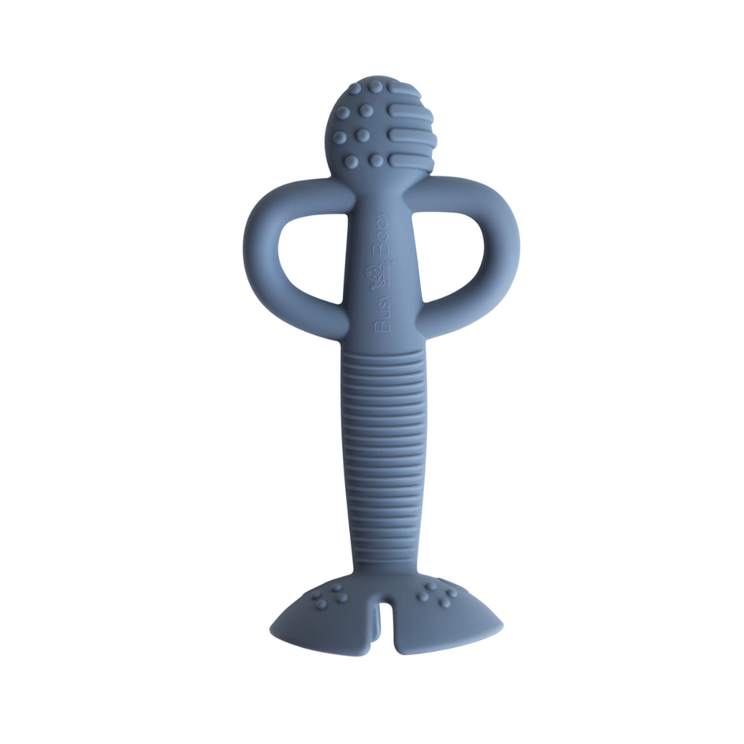 2-in-1 Teether & Training Spoon PEWTER