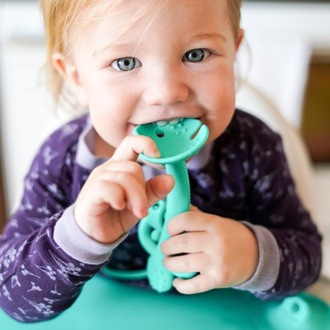 2-in-1 Teether & Training Spoon SPEARMINT