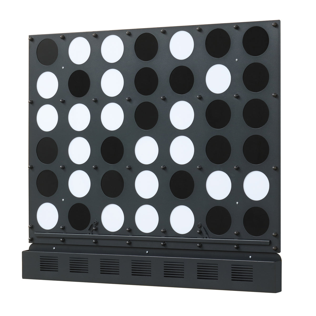 Wall-mounted Jumbo 4-in-a-Row Game with Acrylic Discs-Black