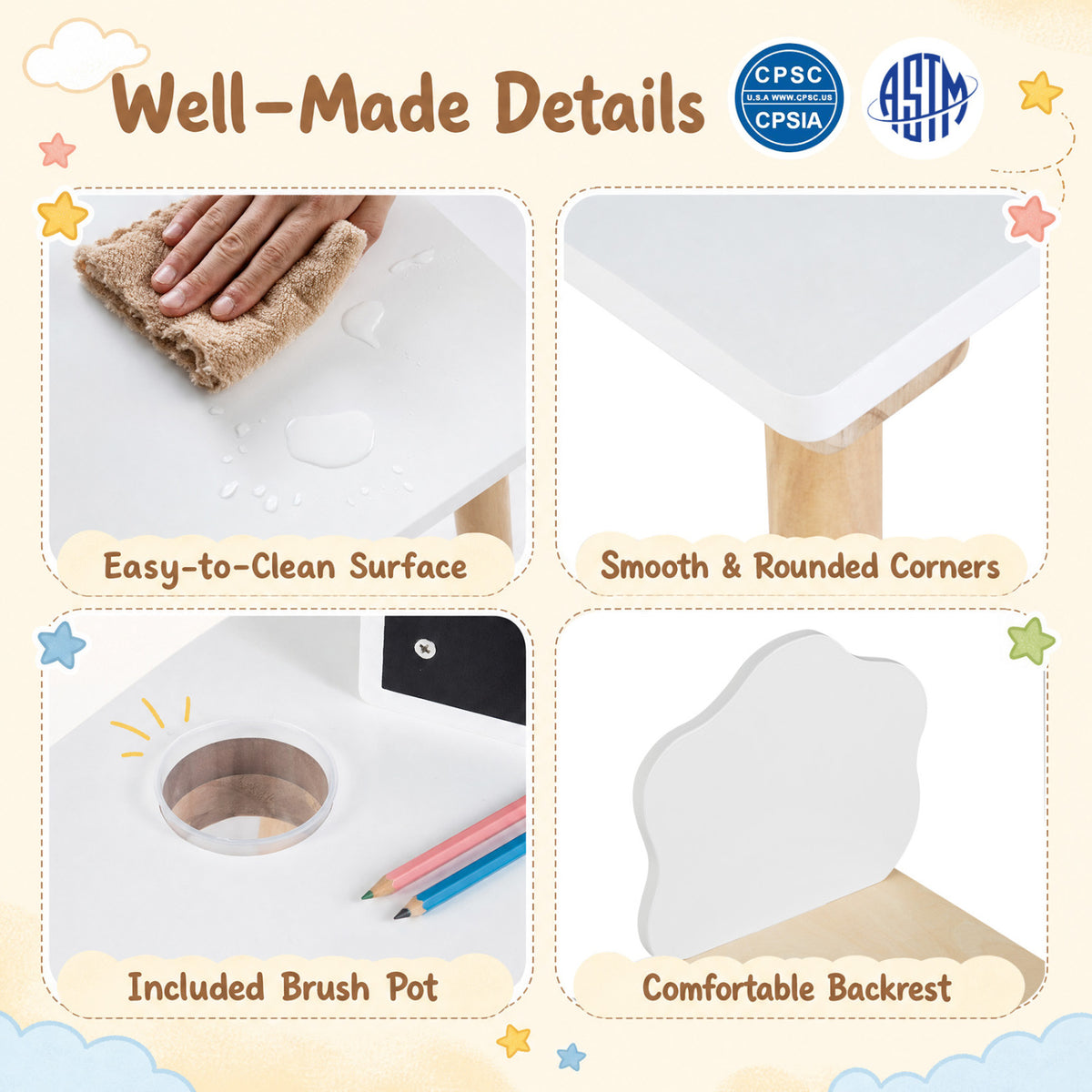 Weaning Table and Chair Set with Chalkboard