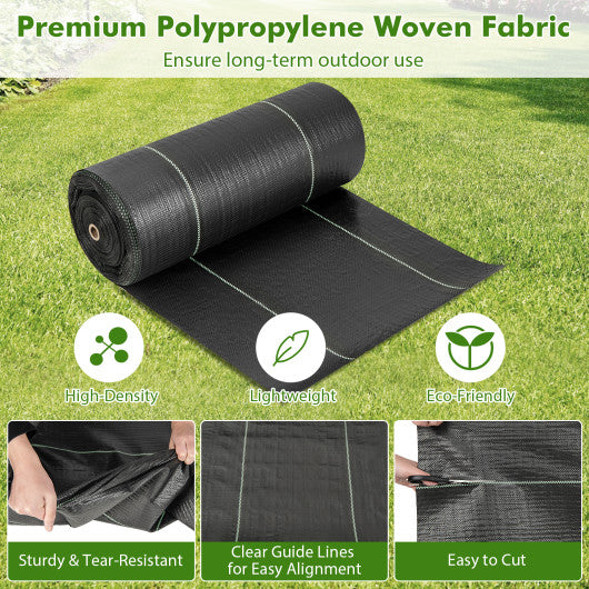 6.5 x 330/4 x 250/6 x 300 Feet Weed Barrier Landscape Fabric-4 ft