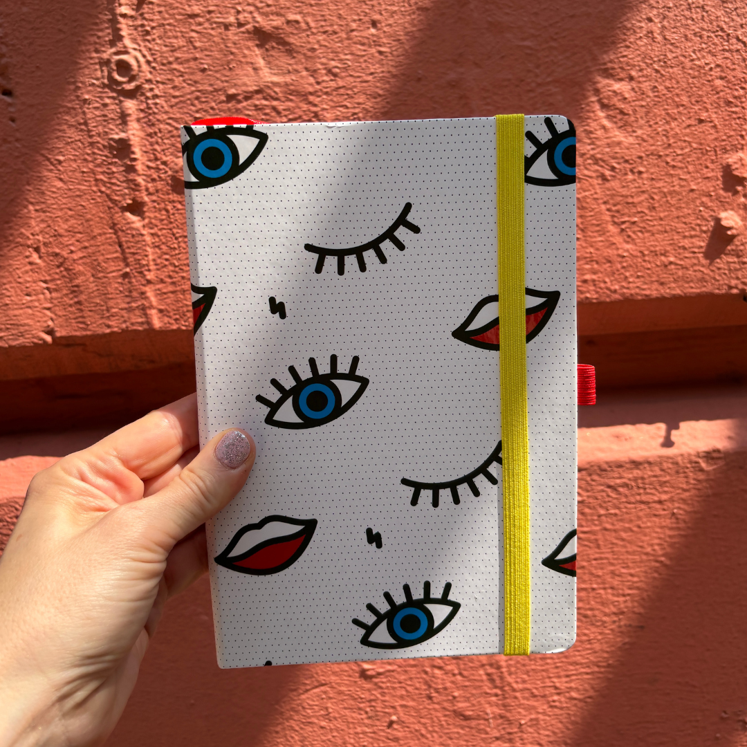 Wink Pop Art Notebook with 190 Dot Grid Pages