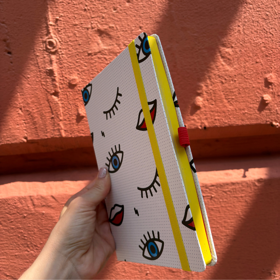 Wink Pop Art Notebook with 190 Dot Grid Pages