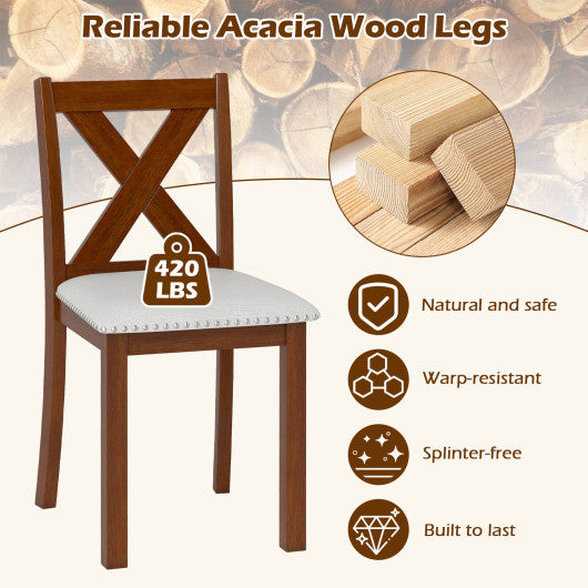 Counter Height Swivel Barstools Set of 2 with Faux Leather Seat and Wrap-around Footrest-29