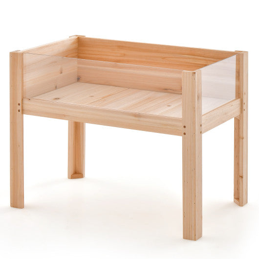 Wooden Raised Garden Bed Solid Wood Elevated Planter Box with Legs