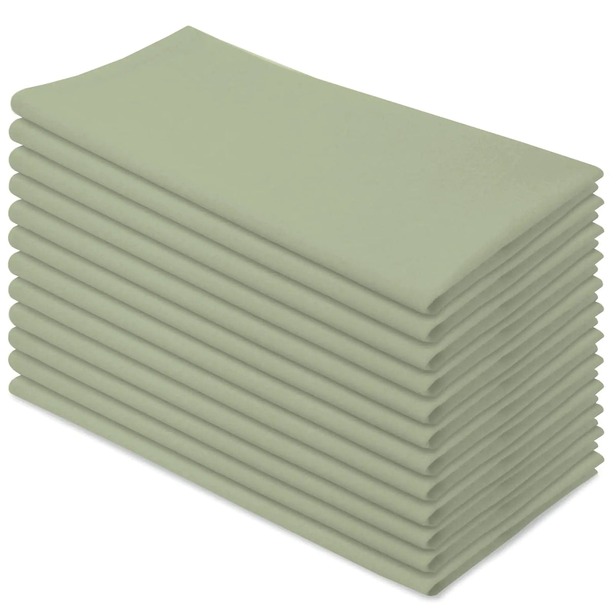 Aunti Ems Kitchen Truly Wrinkle Free Dinner Napkins Restaurant Quality Oversized 20 x 20 Inches | Set of 12 (Sage Green)
