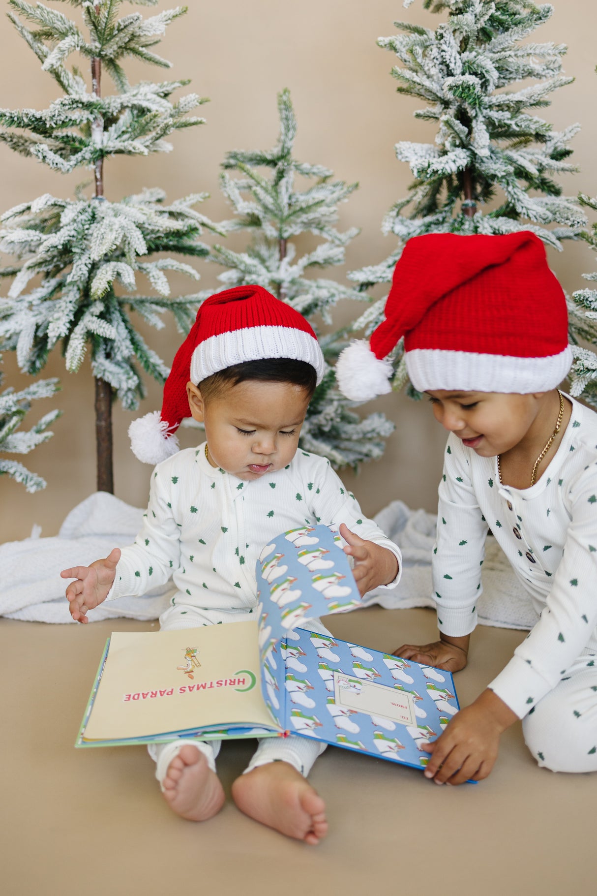 Tiny Trees Ribbed Bamboo Zippy Pajamas