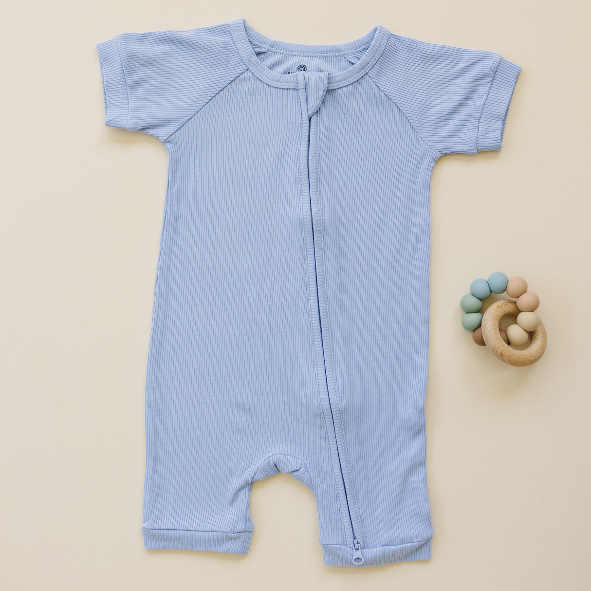 Solid Ribbed Bamboo Shorty Romper (0-3m to 4T) - more colors