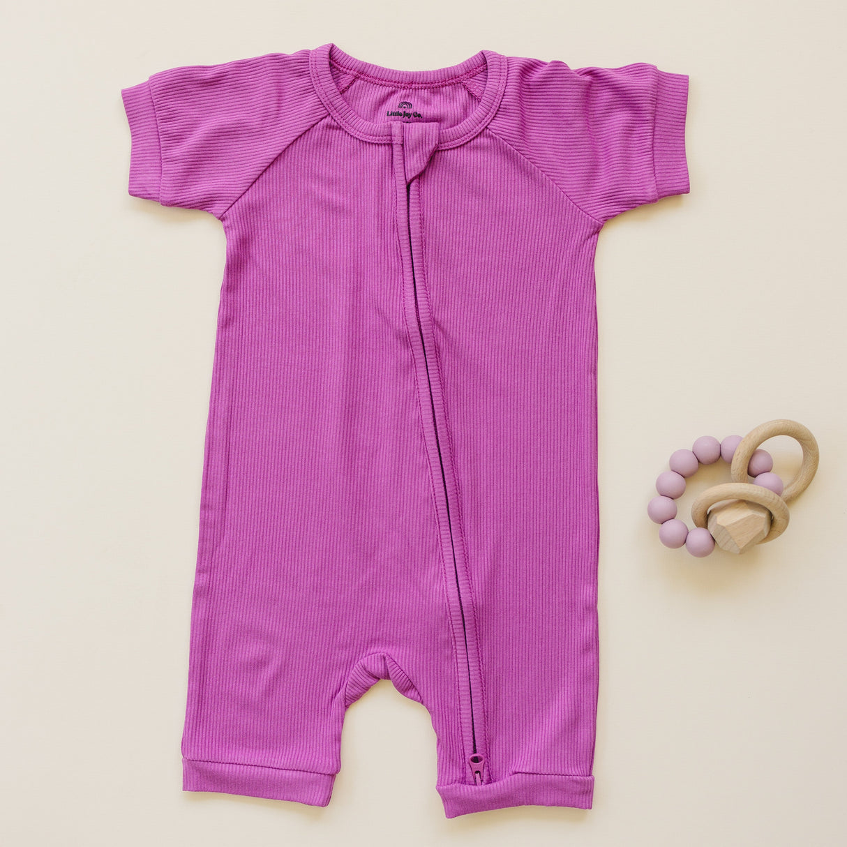 Solid Ribbed Bamboo Shorty Romper (0-3m to 4T) - more colors