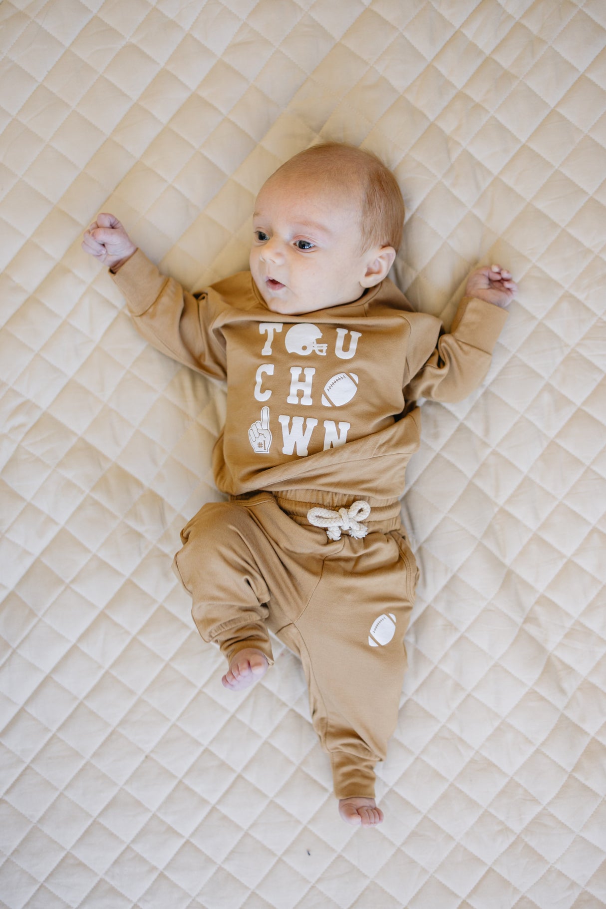 Touchdown Football Bamboo Crewneck & Jogger Set *2T-5T left