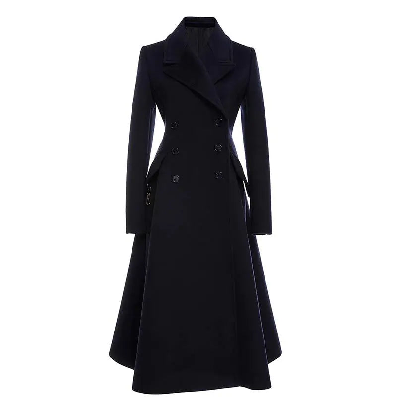 Elegant Slim Fit Women's Wool Coat