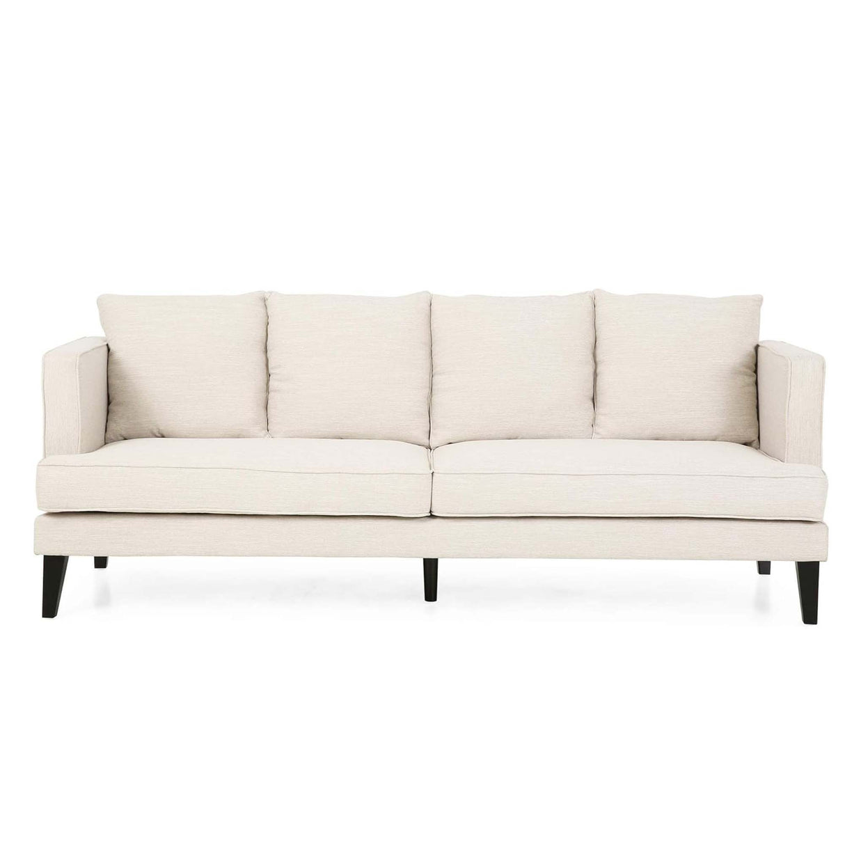 Comfy 3 Seat Sofa With Tufted Back And Arm, Modern For Living Room - Beige by Couch.com