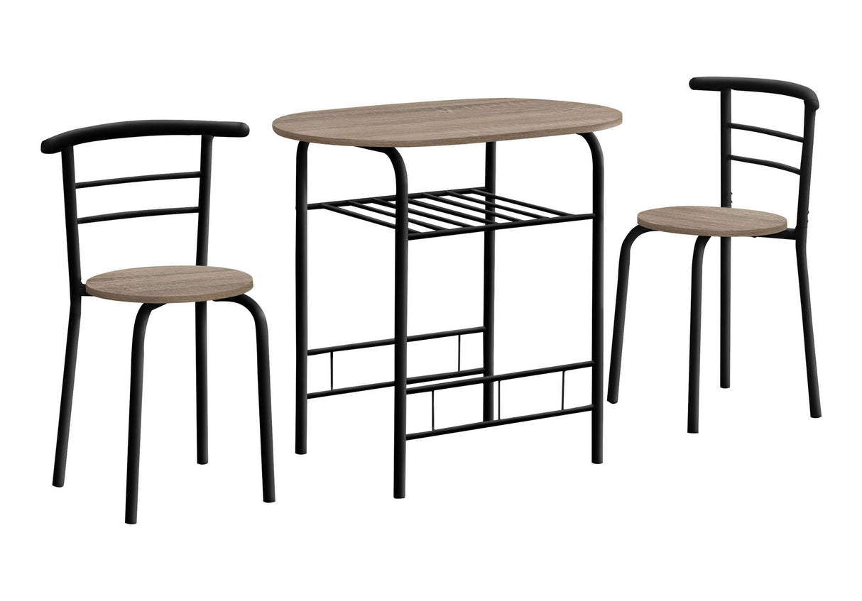 3 Pieces Dining Table Set, Small, Contemporary & Modern by Couch.com