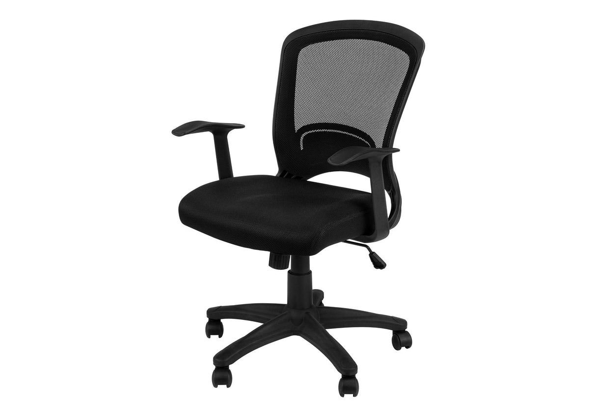 Office Chair, Adjustable Height, Swivel, Ergonomic, Armrests, Mesh - Black by Couch.com