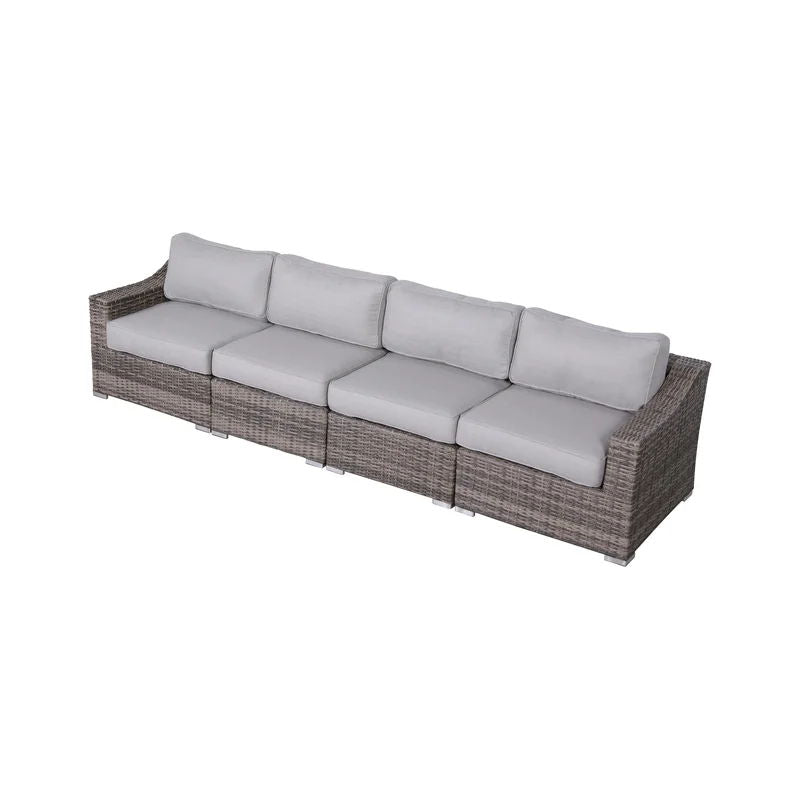 Rattan Sectional Sofa Set With Cushions by Couch.com