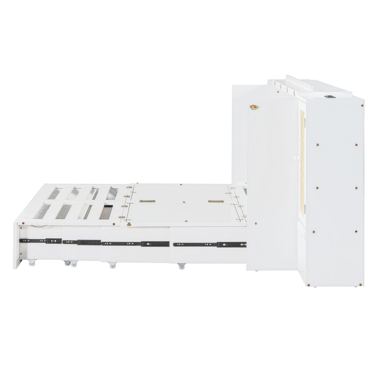 Murphy Wall Bed With Drawer And Rattan Decoration by Couch.com