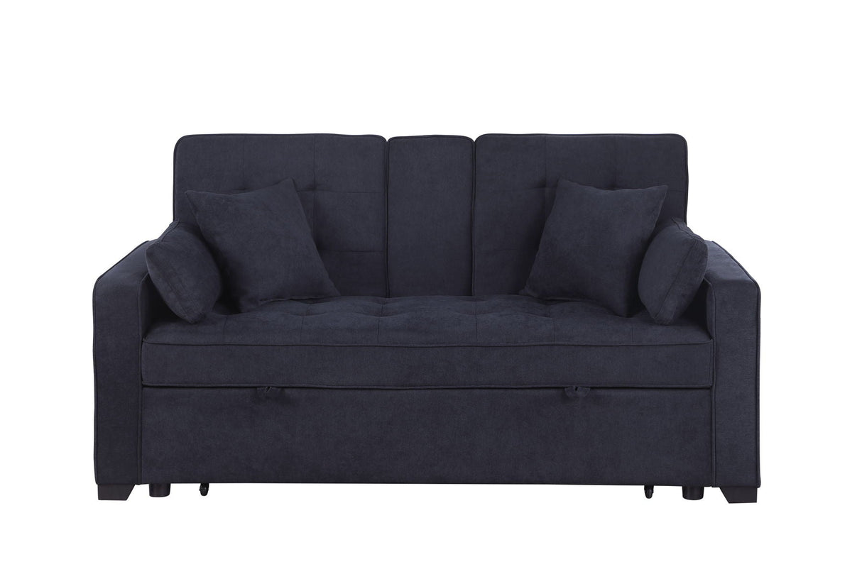 Cody II - 69.5"W Woven Fabric Convertible Sleeper Loveseat with Cup Holder by Couch.com