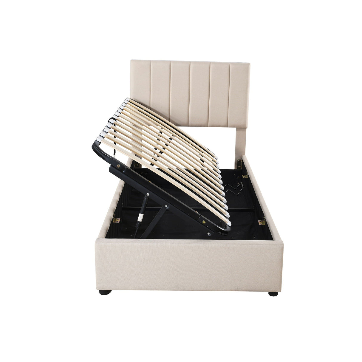 Upholstered Platform Bed With A Hydraulic Storage System by Couch.com