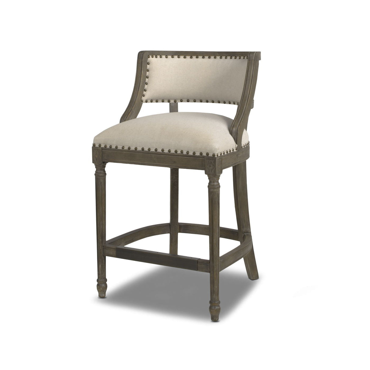 Paris - Farmhouse Counter Height Bar Stool With Backrest by Couch.com