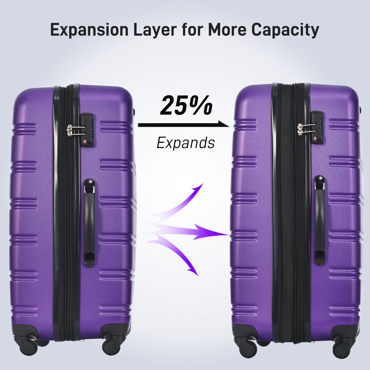 Hardshell Luggage Sets 4 Pieces + Bag Spinner Suitcase With Tsa Lock Lightweight - 16" / 20" / 24" / 28" Luggages by Couch.com