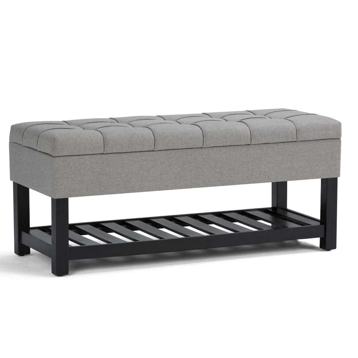 Saxon - Upholstered Transitional Storage Ottoman Bench by Couch.com