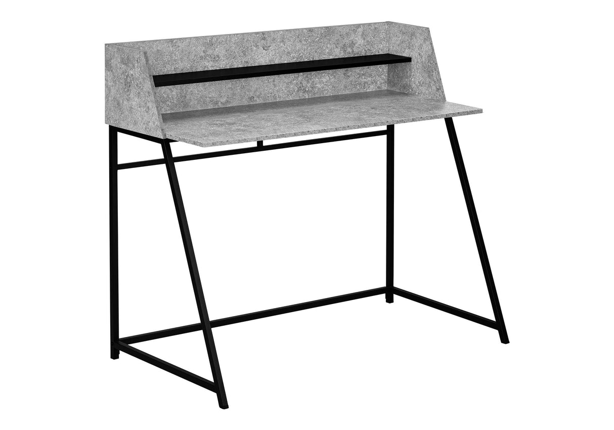 Computer Desk For Home Office, Laptop, Storage Shelves, Marble Look Contemporary & Modern by Couch.com