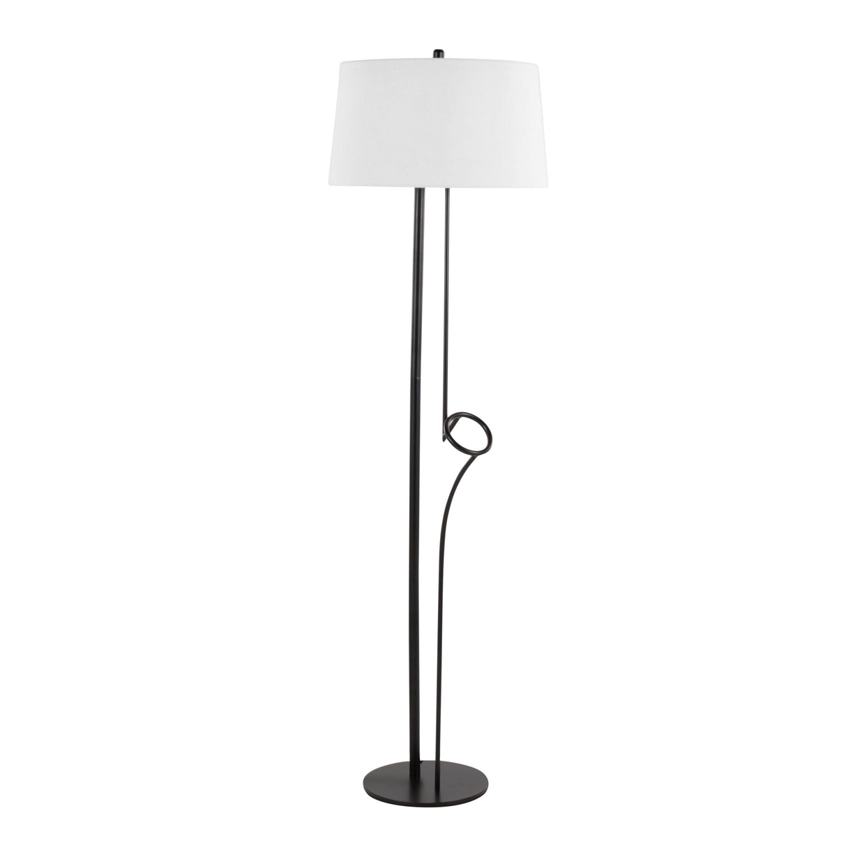 Shadow Contemporary Floor Lamp - Black / White by Couch.com