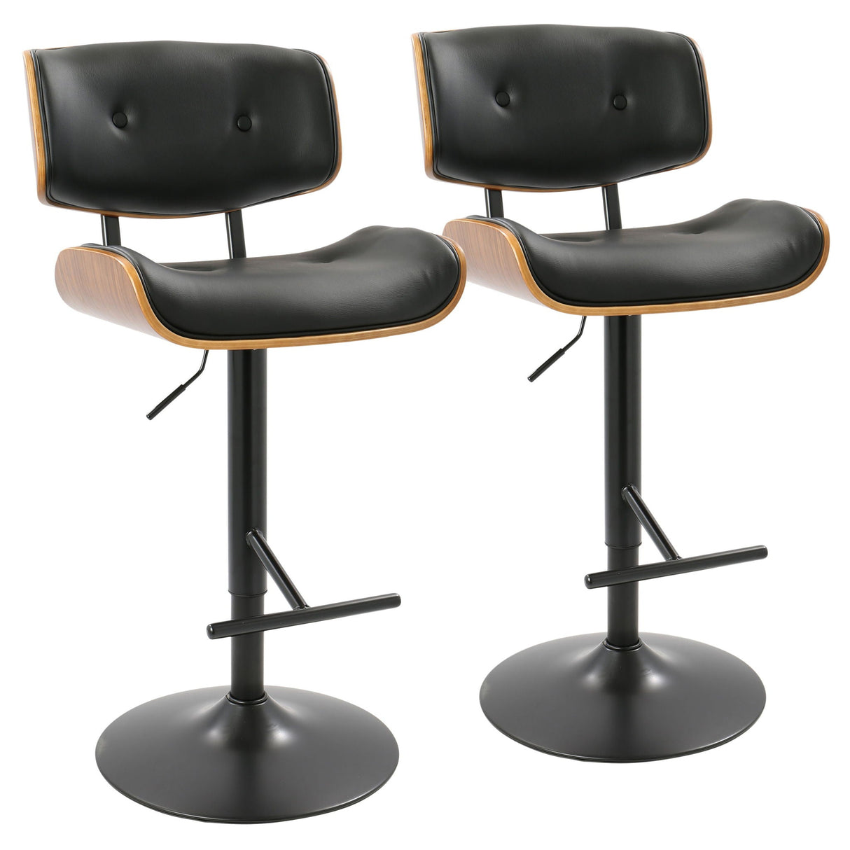 Lombardi - Mid Century Modern Adjustable Barstool by Couch.com