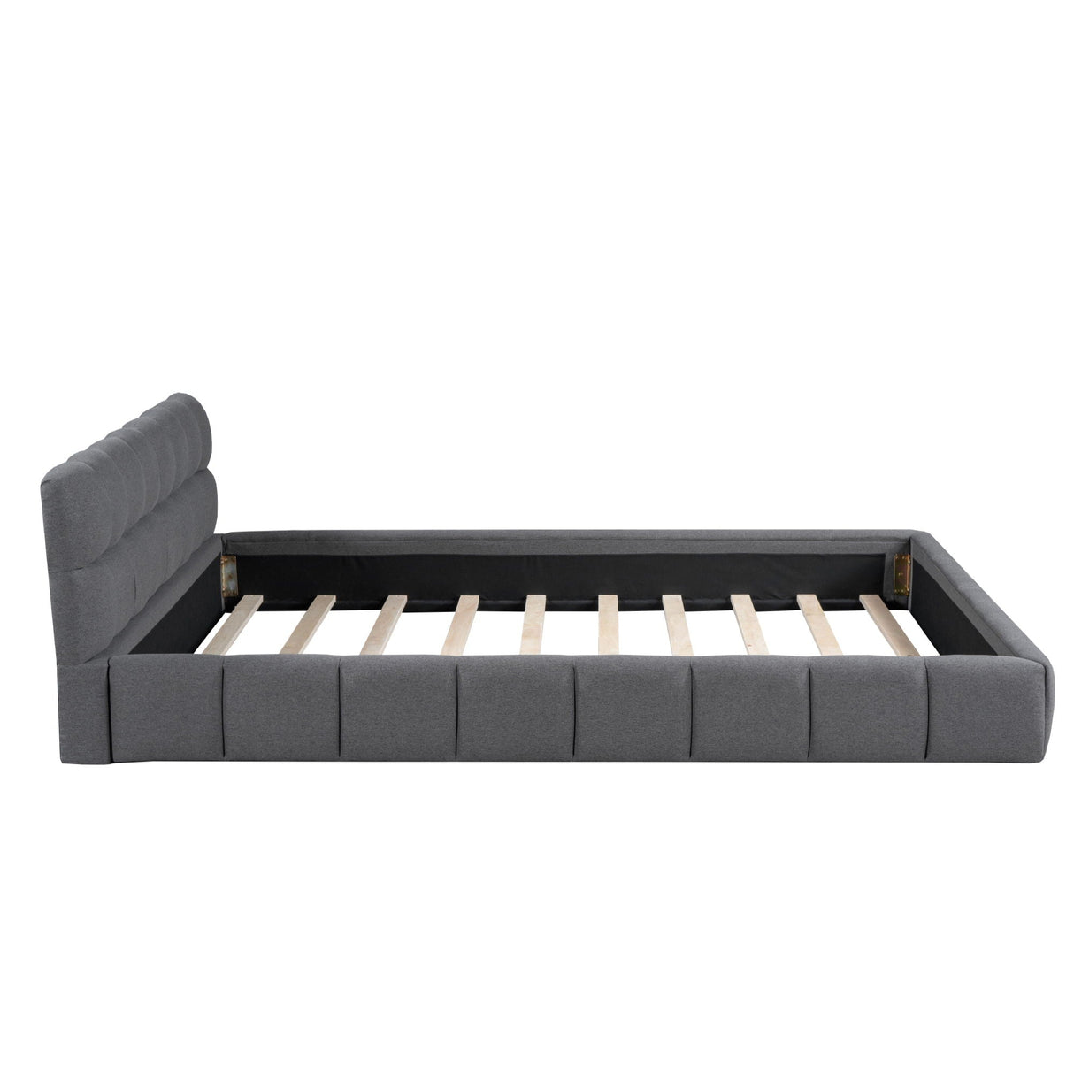 Upholstered Platform Bed With Thick, Grounded Bed With Solid Frame by Couch.com