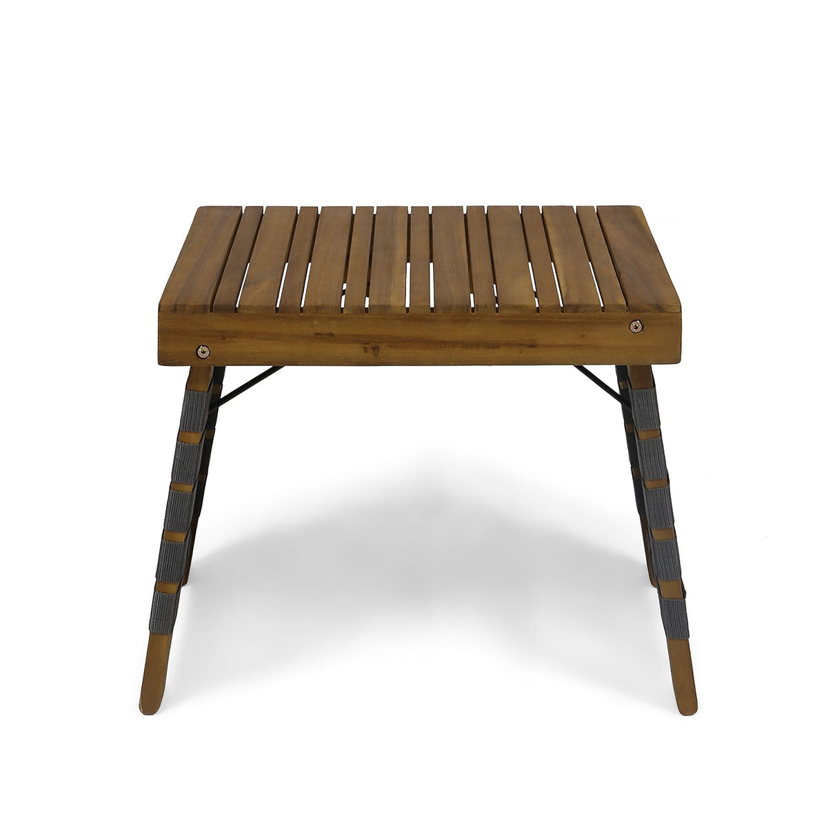 Outdoor Wooden Foldable Side Table - Teak by Couch.com